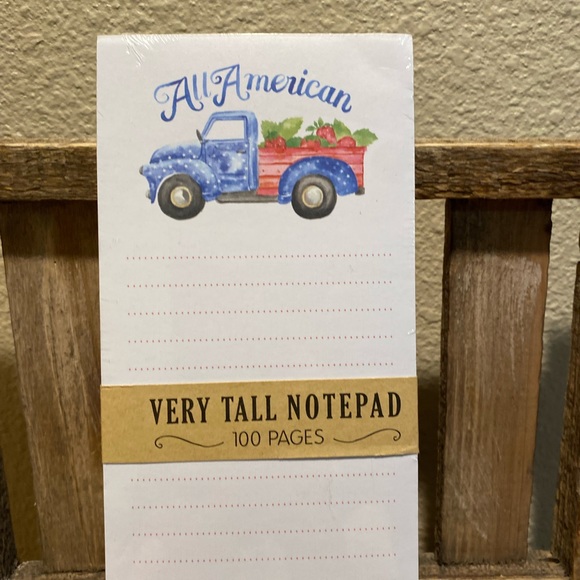 Patriotic Farmhouse Strawberry Truck Sign & Patriotic Strawberry Truck Notepad - Picture 14 of 16